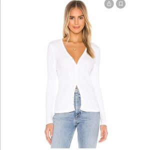 White button front cardigan